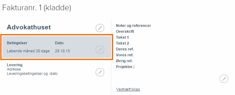 Nem fakturaopsætning uden mus