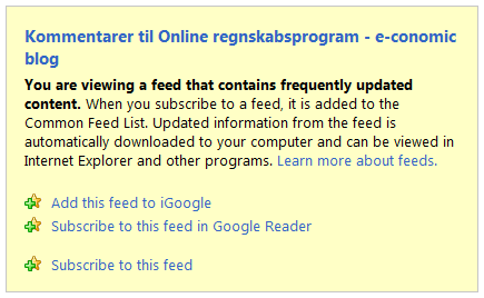 Kommentar feed