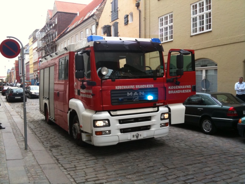 Brandbil i Wildersgade Københavns brandvæsen rykkede ud