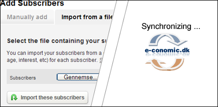 Mailinglister syncroniseres med e-conomic