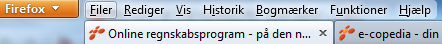 firefox værktøjslinje